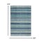 Homeroots 4 x 6 ft. Navy Blue Ornate Stripes Area Rug 385597 - alternate 3